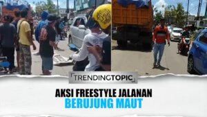 Pemuda Freestyle di Jalanan Tewas usai Terlindas Truk 10 Roda