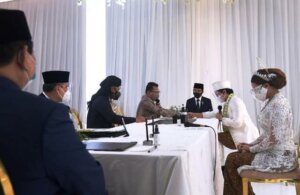 Begini Suasana saat Presiden Jokowi dan Menhan Prabowo Jadi Saksi Pernikahan Aurel-Atta