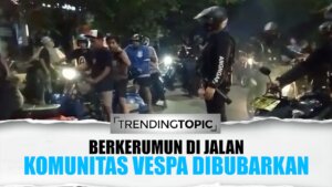 Berkerumun, Komunitas Vespa Kocar Kacir Dibubarkan Polisi