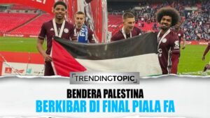 Pemain Leicester Bentangkan Bendera Palestina Usai Juara Piala FA