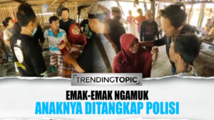 Emak Emak Ngamuk Histeris Tak Ingin Anaknya Dibawa Polisi