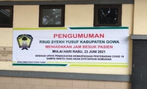 RS Syekh Yusuf Gowa Larang Besuk Pasien, Berlaku Mulai Hari Ini