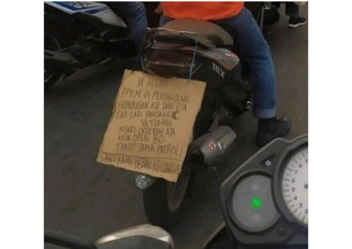 Curahan Hati Ojol di Medsos Soal PPKM: Ya Tuhan! Orderan Aja Kayak Open BO, Takut Dipatroli