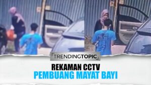 Viral Dua Orang Membuang Mayat Bayi Terekam CCTV