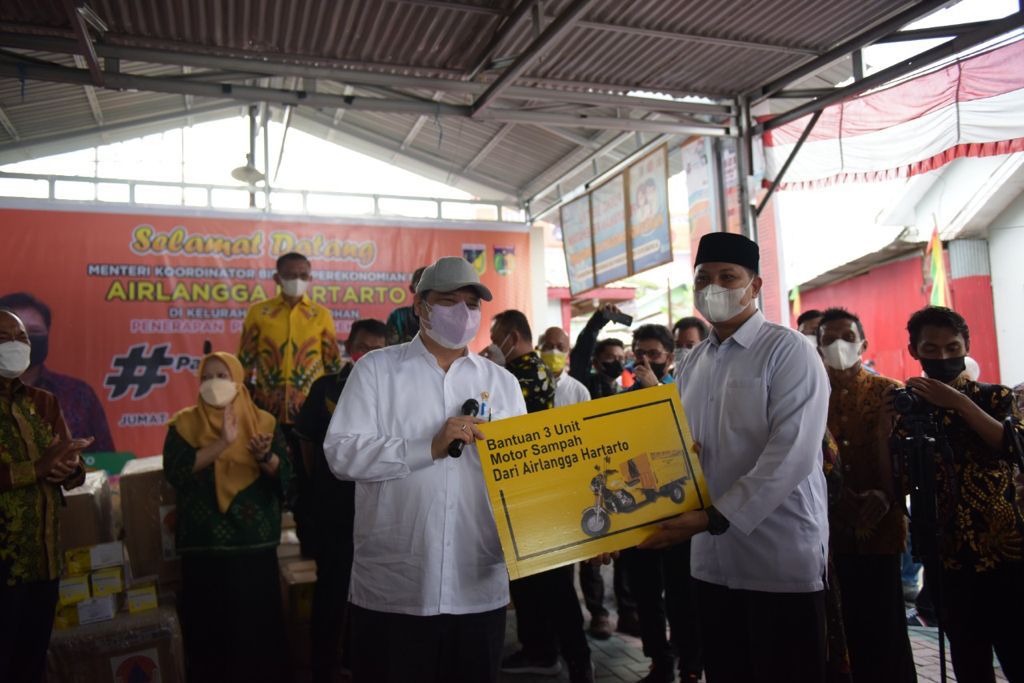 Atasi Covid-19 di Sulteng, Menko Airlangga Minta Kampung Tangguh Jadi Percontohan