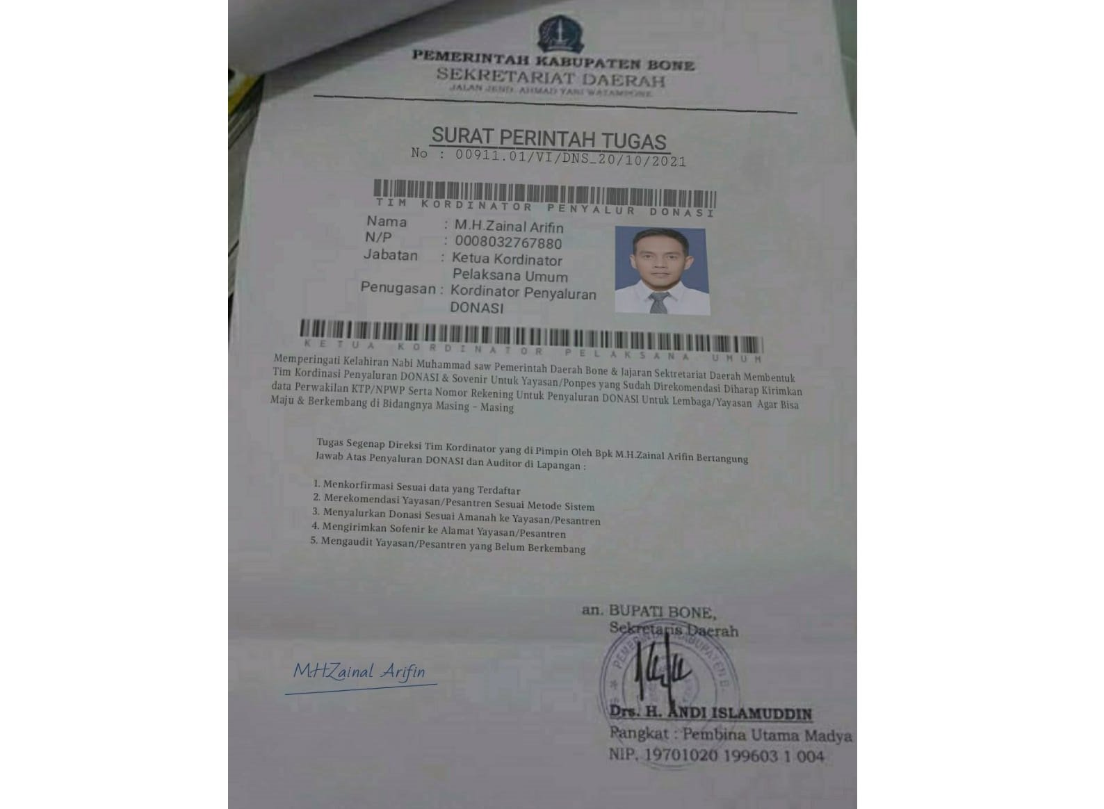Penipuan Pengumpulan Donasi, Modusnya Pakai Surat Tugas Palsu Sekda Bone