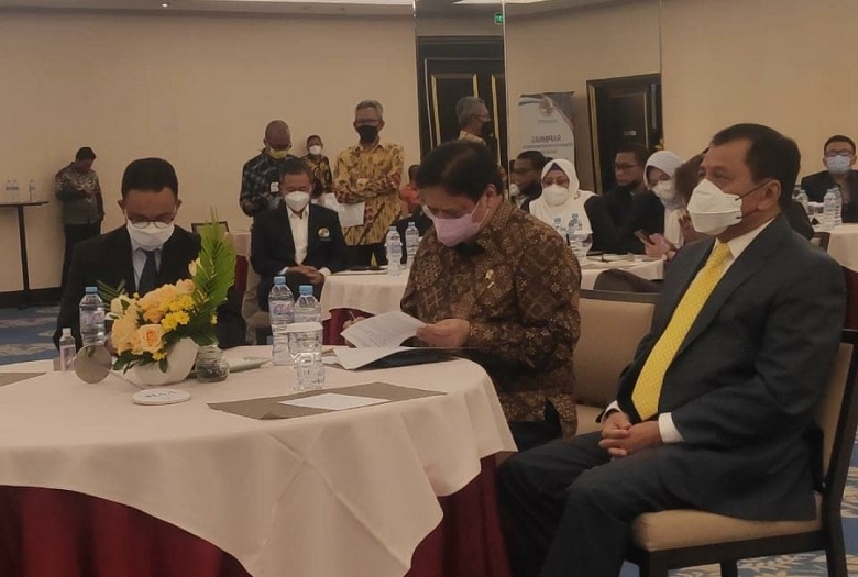 Airlangga, Anies, dan NH Kolaborasi Majukan Pertumbuhan Ekonomi Nasional