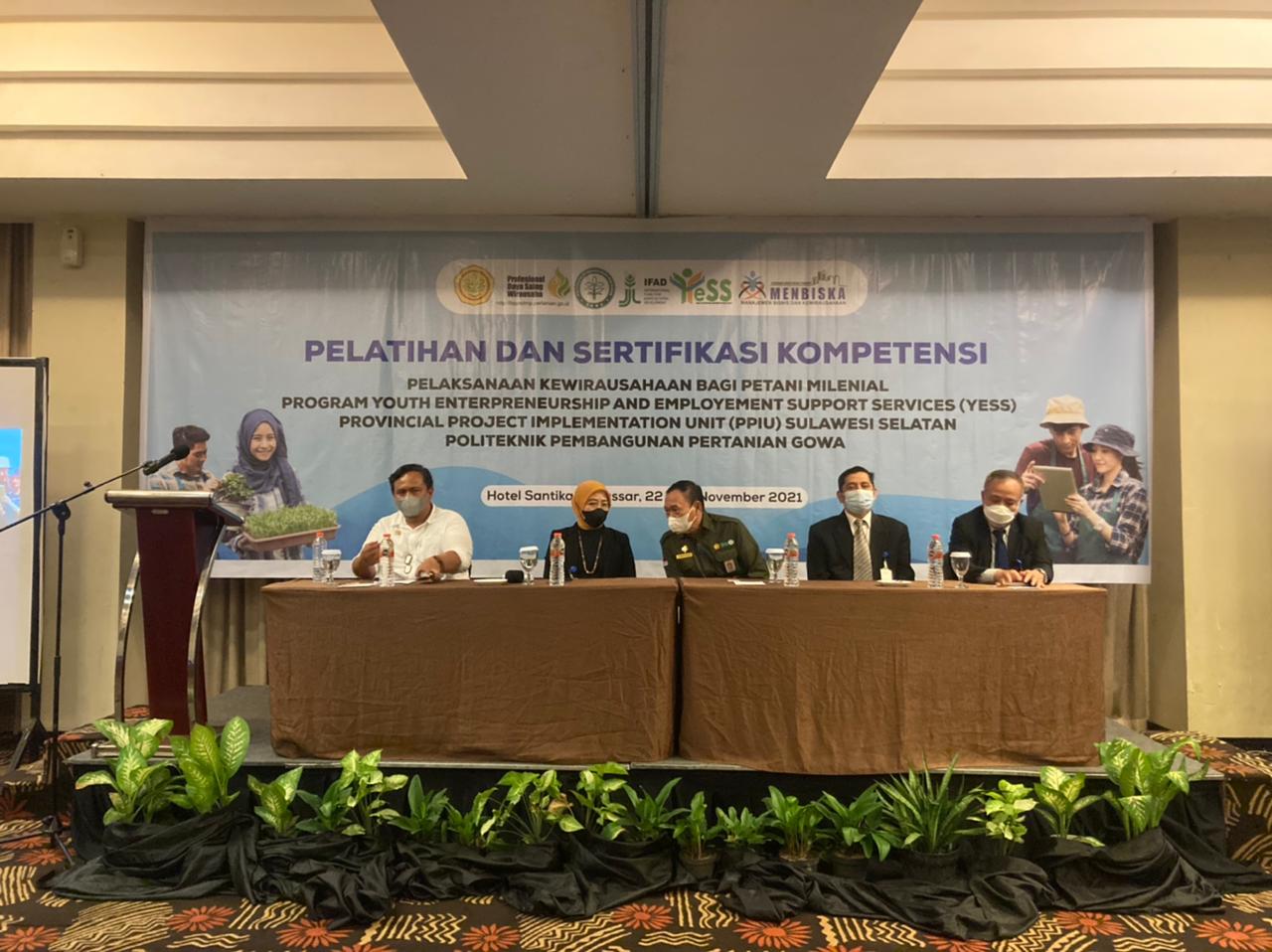 60 Petani Milenial Sulsel Ikut Pelatihan dan Uji Kompetensi Kewirausahaan