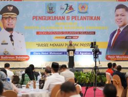 Pelantikan Pengurus KONI Sulsel 2022-2026, Andi Sudirman Dorong Olahraga Jadi Industri