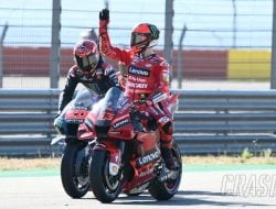 MotoGP Aragon Malam Ini, Bagnaia Start Terdepan, Quartararo ke-6, Marc Marquez ke-13