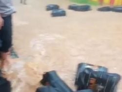 Markas Polda Sulsel Terendam Banjir, Sejumlah Barang Terbawa Arus Air