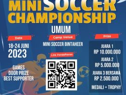 Fajar Gelar Turnamen Mini Soccer Kategori Umum, Segera Mendaftar dan Menangkan Hadiah Puluhan Juta Rupiah