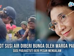 Unggah Video Pilot Susi Air Diberi Bunga Oleh Warga Papua, Susi Pudjiastuti Beri Pesan Mendalam