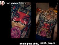 Lady Veronica Sebut Rendy Kjarnet Pasang Tato Bergambar Syahnaz Sadiqah di Tubuhnya
