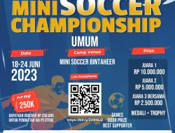 H-1 Mini Soccer Championship Fajar, Hari Ini Digelar Technical Meeting