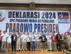 Immanuel Ebenezer Lantik Pengurus Prabowo Mania 08 di Pemalang, Pilar Sukseskan Prabowo Subianto Menjadi Presiden 2024