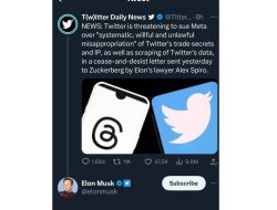 Twitter Ancam Gugat Threads, Elon Musk Kirim Surat ke Mark Zuckerberg