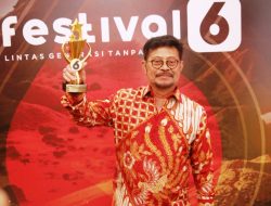 Sektor Pertanian Alami Peningkatan yang Sangat Baik, SYL Raih Penghargaan sebagai Tokoh Inspiratif