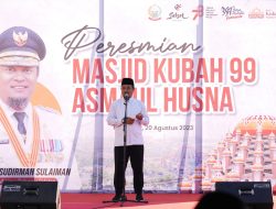 Sempat Mangkrak di Era NA, Gubernur Andi Sudirman Puji Gagasan SYL Bangun Masjid Kubah 99 Asmaul Husna 