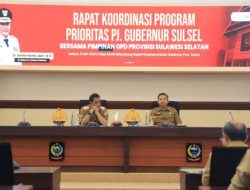 Pj Gubernur Sulsel Bahtiar Kumpulkan OPD, Menyamakan Persepsi Percepat Program Prioritas