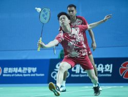 Bertarung Sengit Hingga Tiga Gim, Kevin/Rahmat Harus Tersingkir di Babak 16 Besar Korea Master 2023