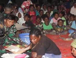 Teroris KKB Menebar Ancaman, Ratusan Warga Distrik Gome Minta Perlindungan ke TNI Satgas Yonif 300/Bjw