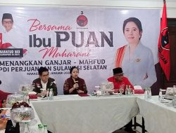 Didampingi Arsjad Rasjid dan Hasto, Puan Maharani Sambangi TPD Ganjar-Mahfud di Sulsel
