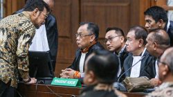 Eks Menteri Pertanian (SYL) menjalani sidang perdana di Pengadilan Tipikor Jakarta Pusat, Rabu, 28 Februari.(MIFTAHUL HAYAT/JAWA POS)