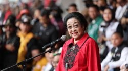 Megawati Soekarnoputri ketika melakukan orasi dalam kampanye akbar Ganjar-Mahfud di GBK, Jakarta. Dok: source for jpnn.