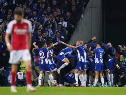 Jebol Menit 94, Arsenal Kalah di Porto pada Leg Pertama Babak 16 Besar Liga Champions