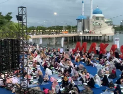 Warga Makassar Buka Puasa Bersama di Anjungan Pantar Losari, Raih Rekor MURI