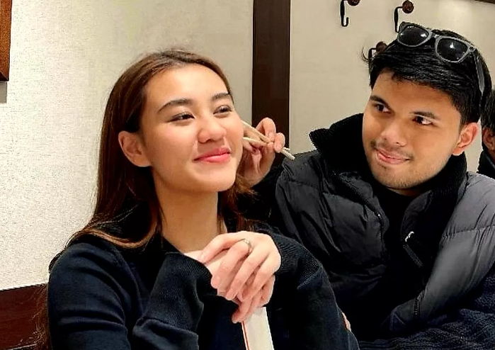 Thariq Halilintar dan Aaliyah Massaid. (Foto : Instagram/@aaliyahmassaid.)