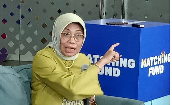 Pelaksana tugas (Plt.) Sekretaris Ditjen Diktiristek Tjitjik Srie Tjahjandarie dalam taklimat media di Kantor Kemendikbudristek, Rabu (15/5). Foto Mesya/JPNN.com