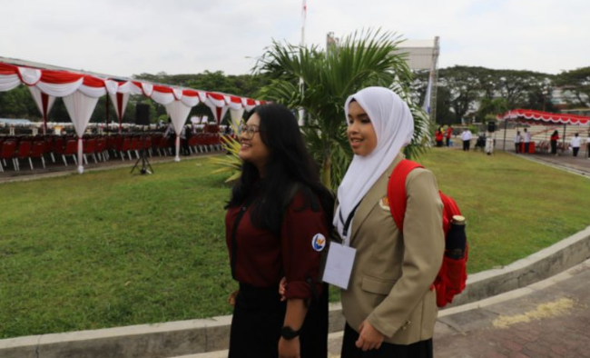 Penyanyi Indonesia Putri Ariani diterima menjadi salah satu mahasiswa baru Fakultas Hukum Universitas Gadjah Mada (UGM) Yogyakarta. ANTARA/HO-Humas UGM