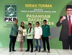 Muhaimin Iskandar Serahkan SK B1-KWK PKB ke Andi Ina – Abustan di Pilkada Barru 