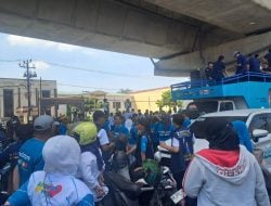 Lalu Lintas Makassar Macet, Simpatisan Andi Sudirman Sulaiman-Fatmawati Rusdi Padati KPU Sulsel