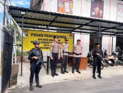 Polrestabes Makassar Perketat Pengamanan di Kantor KPU
