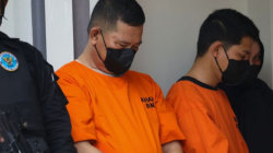 Para tahanan BNN dalam kasus pabrik gelap narkotika di rumah mewah daerah Serang, Banten. ANTARA/HO-BNN RI.