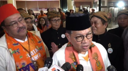 Pasangan calon gubernur dan wakil gubernur DKI Jakarta nomor urut 3, Pramono Anung dan Rano Karno di Jakarta International Expo (JIExpo), Kemayoran, Jakarta Pusat, Minggu (6/10/2024). (ANTARA/Siti Nurhaliza)