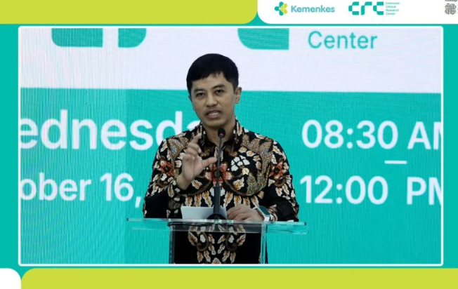Tangkapan layar - Wakil Menteri Kesehatan Dante Saksono Harbuwono memberikan sambutan dalam peresmian Indonesia Clinical Research Center (INACRC) di Jakarta, Rabu (16/20/2024) ANTARA/HO -Youtube Kementerian Kesehatan RI