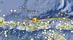 Tangkapan layar informasi BMKG gempa 4,2 magnitudo Sumbawa pada Jumat dini hari (27/12/2024) (ANTARA/Muzdaffar Fauzan)