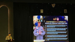 Kepala Kepolisian Daerah Bali Inspektur Jenderal Polisi Daniel Adityajaya menyampaikan data kejahatan yang dilakukan oleh warga negara asing selama tahun 2024 saat konferensi pers akhir tahun di Denpasar, Bali, Senin (30/12/2024). ANTARA/Rolandus Nampu