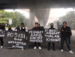 Peringati Hari Antikorupsi, Mahasiswa di Makassar Tagih Janji Prabowo