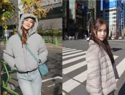 Adu Outfit Fuji dengan Aaliyah Massaid saat Liburan ke Jepang