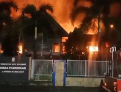 Labfor Polda Sulsel Selidiki Penyebab Kebakaran Kantor Dinas Pendidikan Kota Makassar