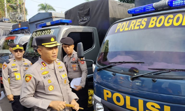 Kapolres Bogor AKBP Rio Wahyu Anggoro di Cibinong, Kabupaten Bogor, Jawa Barat. ANTARA/M Fikri Setiawan.