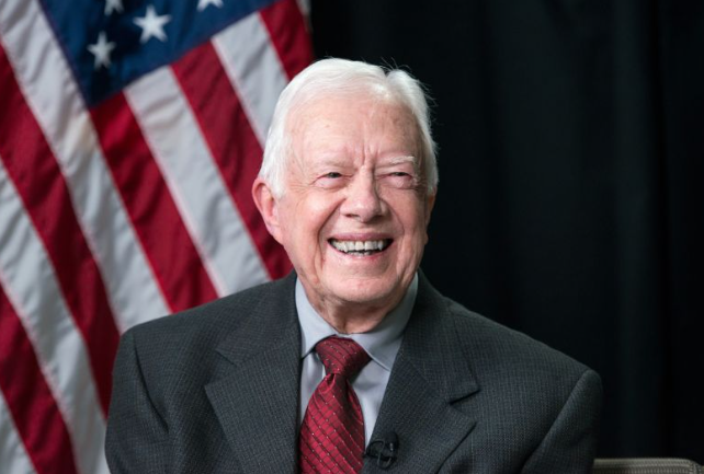 Presiden ke-39 Amerika Serikat Jimmy Carter saat menghadiri KTT Hak Sipil di Austin, Texas pada 8 April 2014. (ANTARA/HO-The Carter Center)