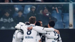 Pemain Napoli berselebrasi setelah tercipta gol ke gawang Genoa saat pertandingan pekan ke-18 Serie A 2024/2025 di Stadio Comunale Luigi Ferraris, Italia, Sabtu (21/12/2024). ANTARA/@en_sscnapoli/am.