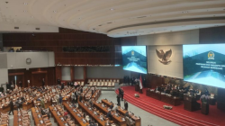 DPR RI menggelar rapat paripurna di kompleks parlemen, Jakarta, Kamis (23/1/2025). ANTARA/Bagus Ahmad Rizaldi