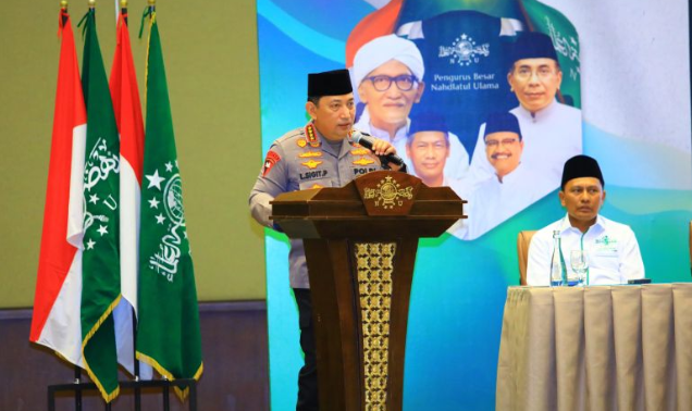 Kapolri Jenderal Polisi Listyo Sigit Prabowo dalam Pembukaan Munas dan Konbes Nahdlatul Ulama Harlah Ke-102 NU di Jakarta, Rabu (5/2/2025). ANTARA/HO-Polri